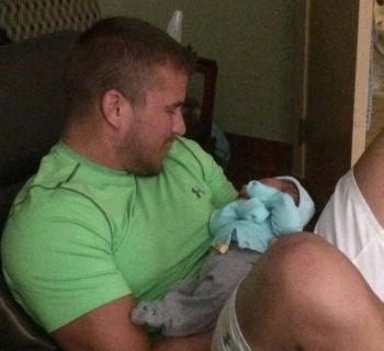 "It feels so good to be a first-time dad...I mean second-time dad."