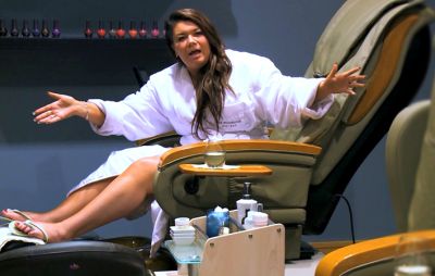 "Can't a gal get an MTV-funded pedicure in peace?! Geez."