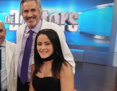 Jenelle on the set of 'The Doctors' earlier this week...