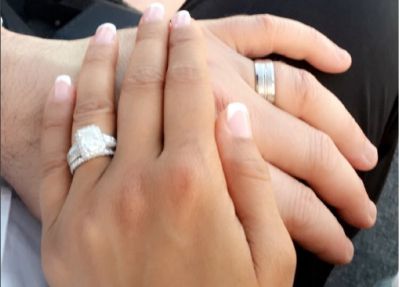Davina and her new husband showed off their wedding rings on Instagram...