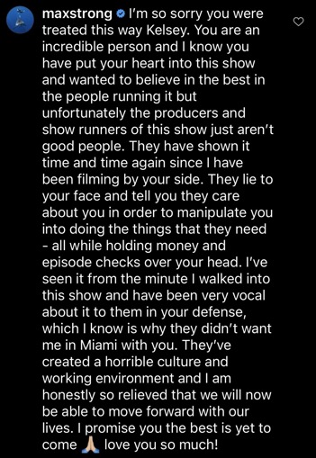 Kelsey and max just need to get over it already, they were fine faking  drama before on tv for a check. Yes goals and ambitions… Kelsey's instagram  story's are always filled with